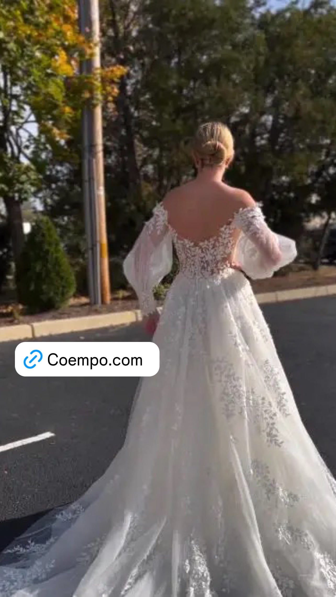 The Cosmopolitan Open Shoulder bridal gown