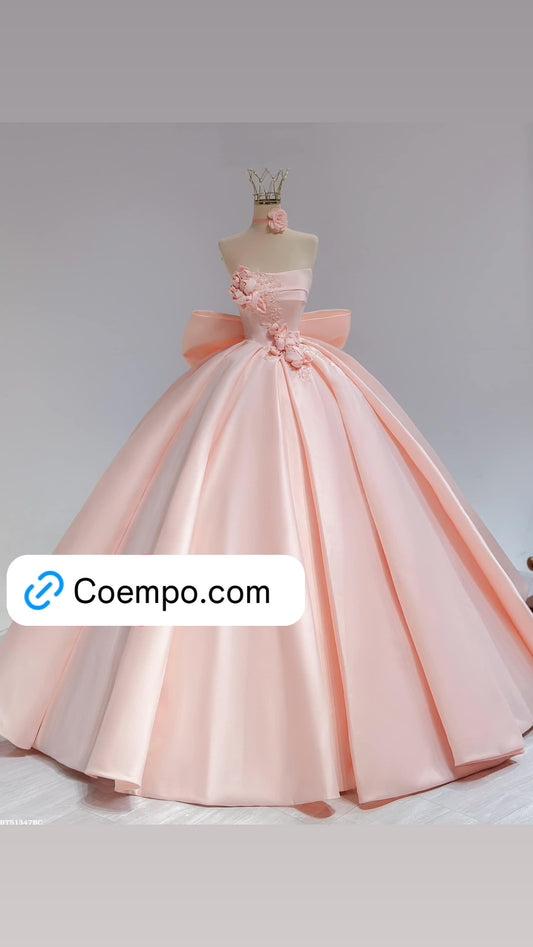 The Cosmopolitan Strapless Satin ball gown