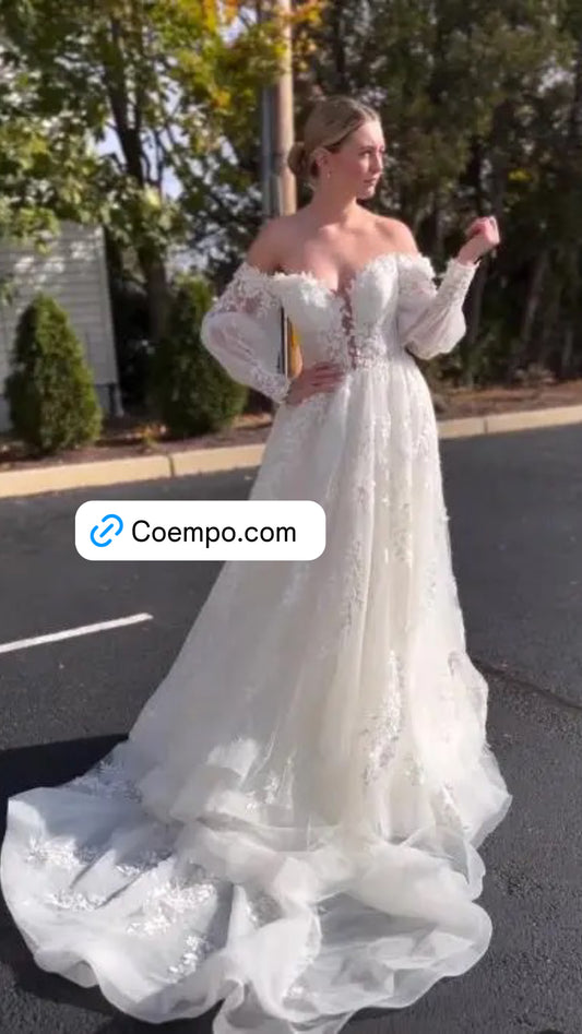 The Cosmopolitan Open Shoulder bridal gown