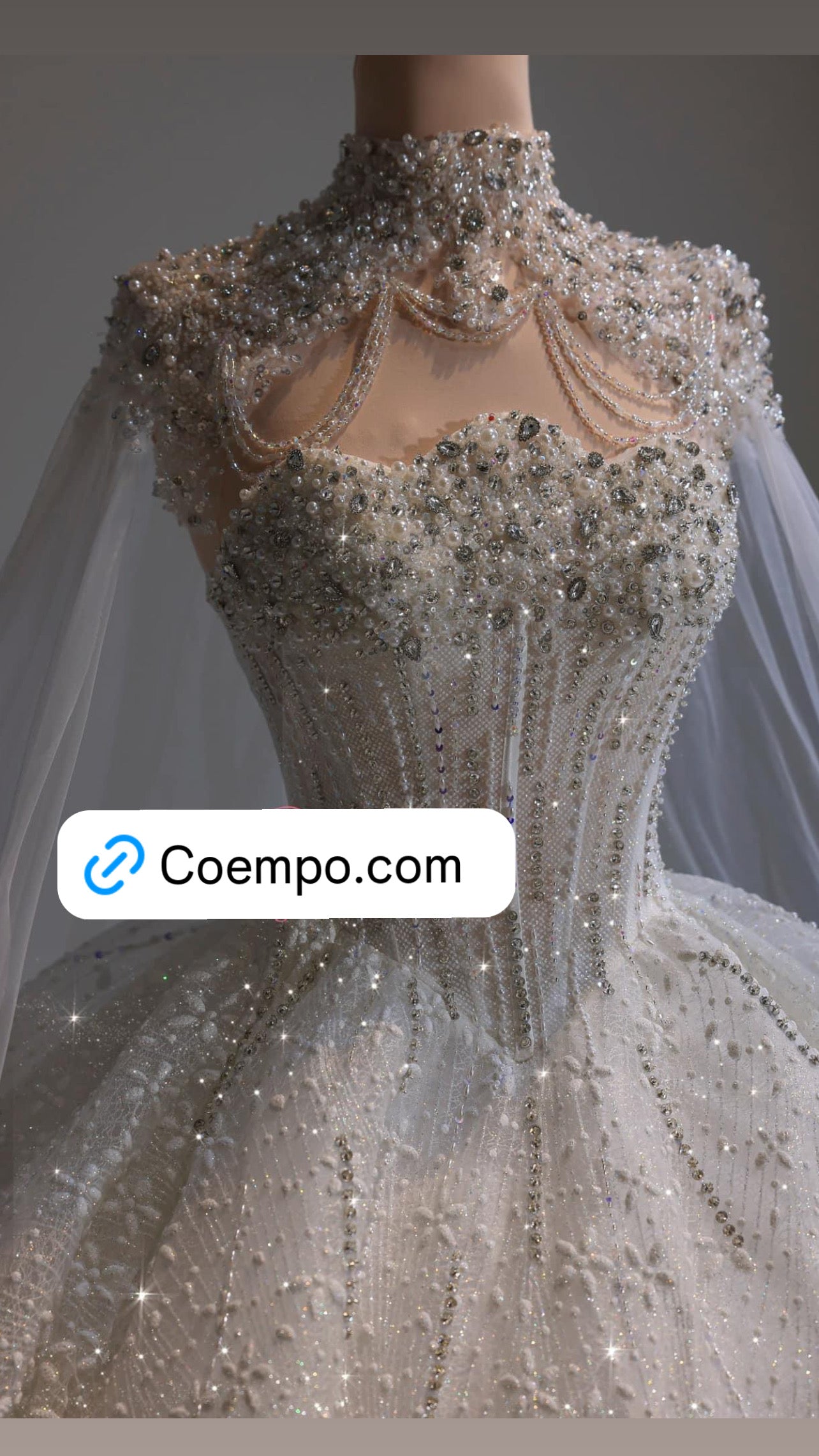 The Cosmopolitan Beaded Elegant Ball gown